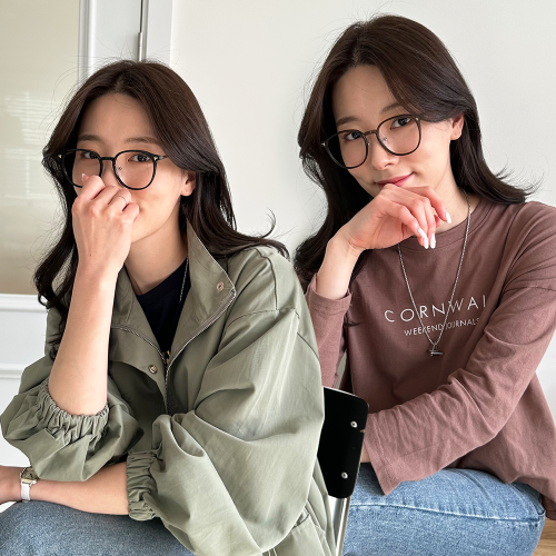 여성 동글이 블루라이트차단 안경 2개세트